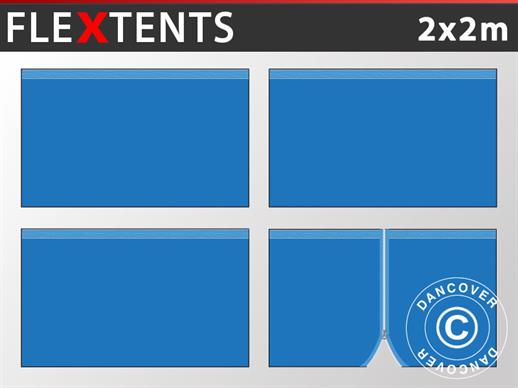 Kit paroi latérale pour Tente pliante FleXtents 2x2m, Bleu