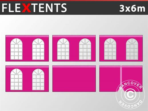 Kit paroi latérale pour Tente pliante FleXtents Vintage 3x6m, Rose