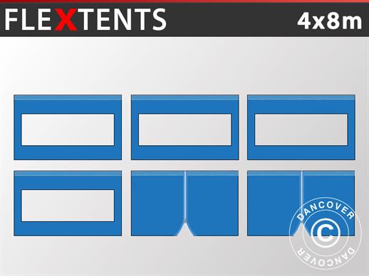 Sidewall kit for Pop up gazebo FleXtents 4x8 m, Blue