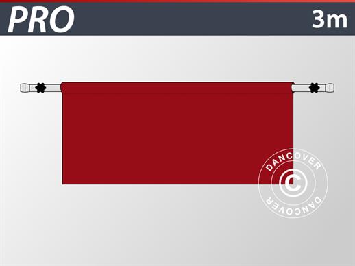 Halbe Seitenwand für FleXtents PRO, 3m, Rot