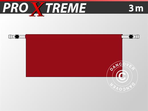Medio muro lateral para FleXtents PRO Xtreme, 3m, Rojo