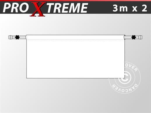Halbe Seitenwand für FleXtents PRO Xtreme, 6m, Weiß