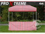 Half zijwand voor FleXtents PRO Xtreme, 4m, Gestreept