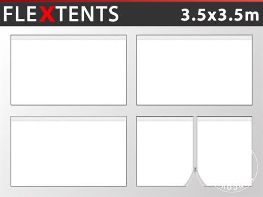 Sivuseinäpaketti Pikateltta FleXtents PRO 3,5x3,5m, Valkoinen