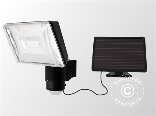 Floodlight, LED, w/solar cell panel, sensor and battery