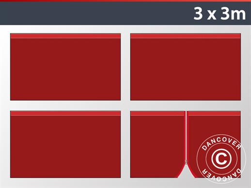 Seitenwand-Set für das Faltzelt FleXtents 3x3m, Rot