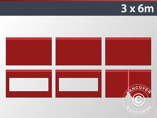 Seitenwand-Set für das Faltzelt FleXtents 3x6m, Rot