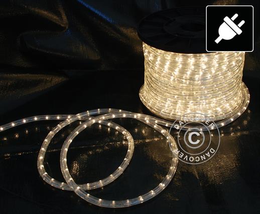 Cordon lumineux à LED, 50m, Ø1,2cm, Multifonction, Blanc Chaud