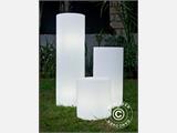 Décoration lumineuse Alty, 35x35x110cm, Blanc