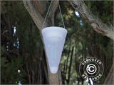 Saulės energija maitinami šviestuvai Hang Creamy LED, 10x10x34cm, Balta