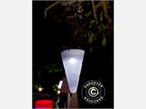 Solcellelampe Hang Creamy LED, 10x10x34cm, Hvid