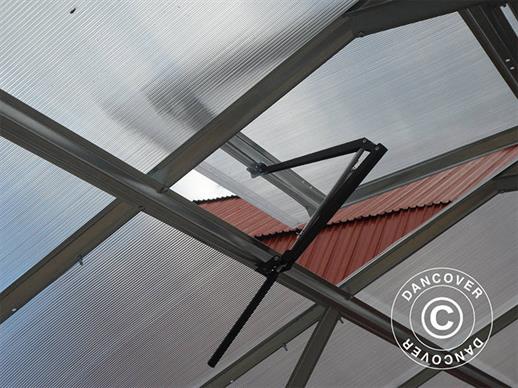 Ventana de ventilación con sistema de apertura automática para invernadero TITAN Classic 480, 48x69cm, Plateada
