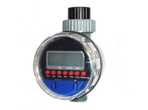 Electronic timer for self-flow greenhouse irrigation system