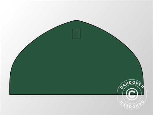Ändvägg enkel för tälthall/rundbågehall 10x5,54m, PVC, Grön