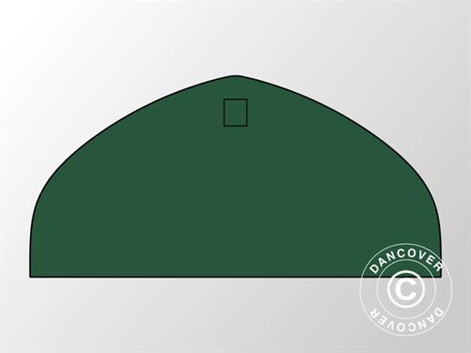 End wall plain for storage shelter/arched tent 12x5.88 m, PVC, Green