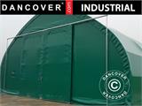 Portone scorrevole 3x3m per capannone tenda/tunnel agricolo 9m, PVC, Verde