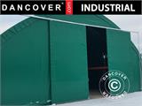 Sliding gate 3x3 m for storage shelter/arched tent 15 m, PVC, Green
