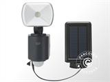 Floodlight RF3.1 LED w/solar cell panel, PIR sensor and battery, Black