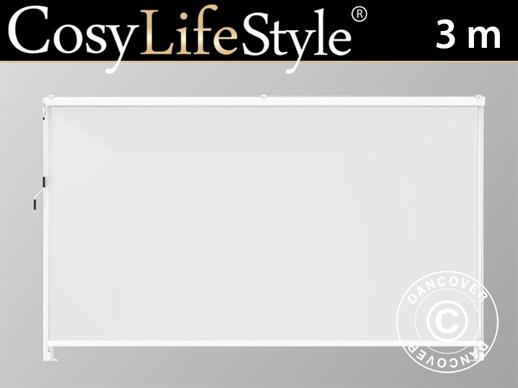 Bočna pregrada za pergola sjenicu San Fernando, 3m, Bijela