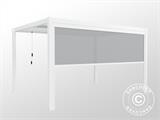 Paroi latérale électrique pour pergola bioclimatique San Pablo, 4m, Blanc/Gris clair