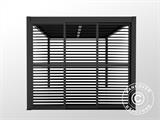 Set kliznih vrata s lamelama za pergola sjenicu San Pablo 3m, 0,92x2,18m, Crna