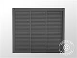 Set kliznih vrata s lamelama za pergola sjenicu San Pablo 3m, 0,92x2,18m, Crna
