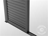 Set kliznih vrata s lamelama za pergola sjenicu San Pablo 3m, 0,92x2,18m, Crna