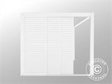 Louvre sliding door set f/pergola gazebo San Pablo 3 m, 0.92x2.18 m, White