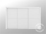 Set kliznih vrata s rešetkama za pergolu sjenicu San Pablo 4m, 1,25x2,18m, Bijela