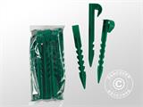 Piquetas de plástico para fijar el film de invernadero, Ø12x15cm, 10 uds, Verde