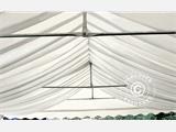 Griestu dekora un balstu aizskaru paka, 5x8m pasākumu teltij, Balts