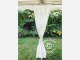 Marquee lining and leg curtain pack, White, for 5x12 m marquee