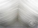 Marquee lining and leg curtain pack, White, for 6x14 m marquee