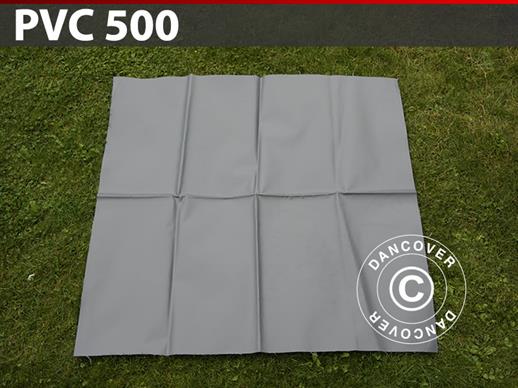 Reparação de PVC para tenda de armazenamento, 500g/m², 1x1m, Cinza
