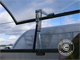Ventilationsfönster med automatisk öppnare för växthus Strong NOVA 6m brett, Silver
