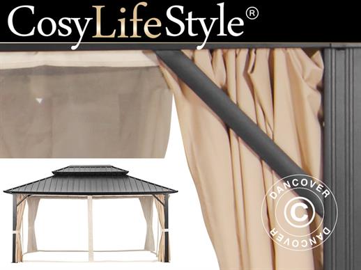 Sidewall kit for Gazebo San Francisco 3.65x4.85 m, Ecru