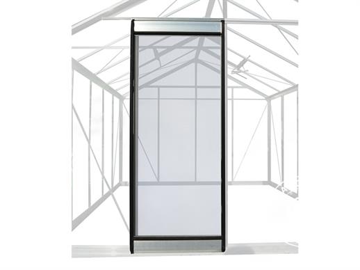Dør med insektnet til ACD drivhus FLORA og VESTA, 0,77x1,9m, Sort KUN 5 STK. TILBAGE