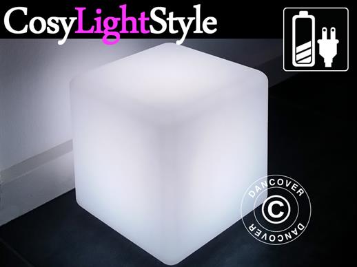 LED kube, 40x40cm, Multifunktion, Multifarvet