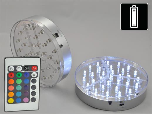 LED šviesos pagrindas Ø15cm, 2 vnt, Įvairių spalvų