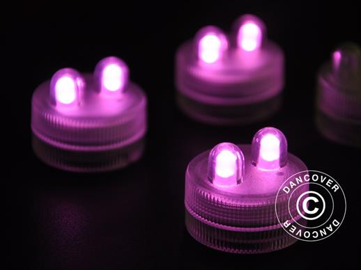 LED Floralyte Ø3cm, 20 kpl, Vaaleanpunainen