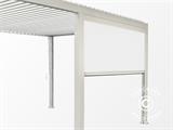 Seitenwand-Sichtschutz für bioklimatischen Pergola Pavillon San Marino, 3m, Weiß