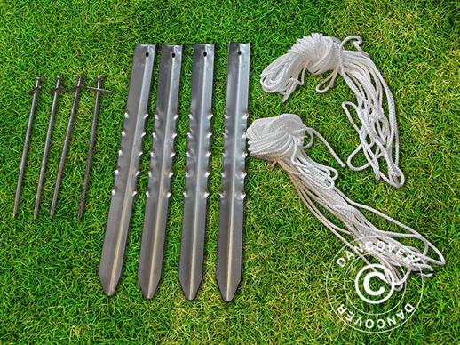 Ground pegs and rope set for FleXshelter PRO work tents type 5S, 1 set