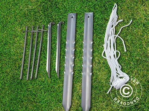 Ground pegs and rope set for FleXshelter PRO work tents type PZ, 1 set