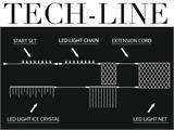 Rede LED, Tech-Line, 1,2x1,2m, Branco Quente, APENAS 1 UNID. RESTANTE