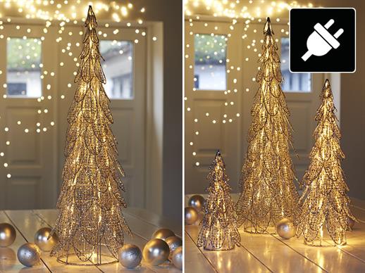 LED-Weihnachtsbaum, Siv, 66cm, Grau