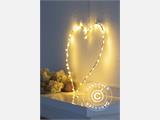 LED Fairy lights, Heart, Small, Liva, 26 cm, White/Warm White
