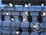 Set de suplementarias de guirnalda de luces LED, Lucas, 3m, Negro/Esmeralda/Blanco Cálido