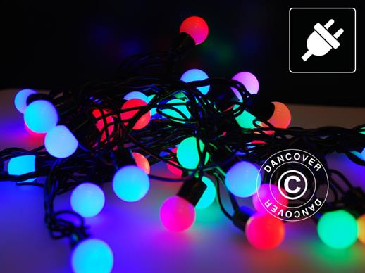 Guirnalda de luces LED, parpadeantes, 25m, Multi colores