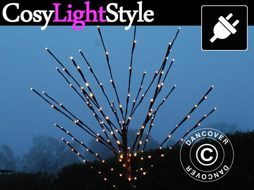 LED lampiņu dekoratīvais koks, 1,5m, 140 LED, Silti Balta gaisma