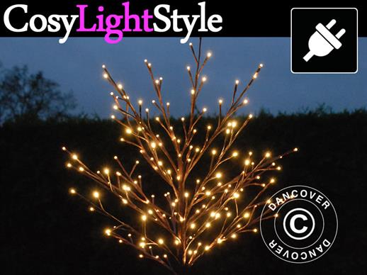 Árbol decorativo de luces LED, 1,5m, blanco cálido, 180 LED